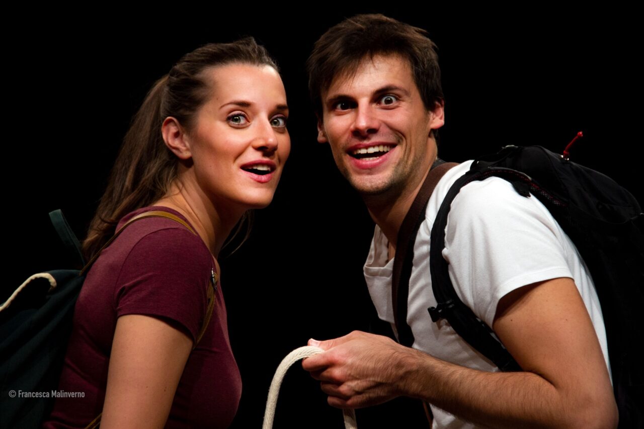 Valeria Girelli e Alberto Mariotti, attori della compagnia teatrale Dittico Elalù